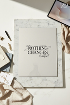 Printed 4K Ultra Gloss Metal Frame A3 Size | Nothing Change Print | 1.2mm Premium Thickness Wall Frame (12x18 Inches)