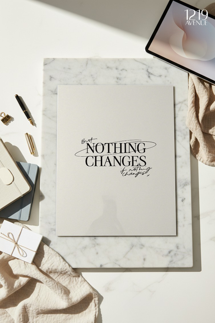 Printed 4K Ultra Gloss Metal Frame A3 Size | Nothing Change Print | 1.2mm Premium Thickness Wall Frame (12x18 Inches)