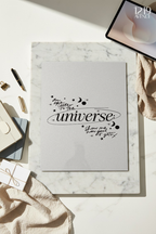 Printed 4K Ultra Gloss Metal Frame A3 Size | Trust the Universe Print | 1.2mm Premium Thickness Wall Frame (12x18 Inches)