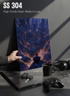 Printed 4K Ultra Gloss Metal Frame A3 Size | Spider-Man Rooftop Aura Print | 1.2mm Premium Thickness Wall Frame (12x18 Inches)