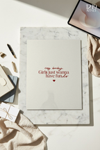 Printed 4K Ultra Gloss Metal Frame A3 Size | Girls Just Wanna Have Fun Print | 1.2mm Premium Thickness Wall Frame (12x18 Inches)
