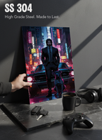 Printed 4K Ultra Gloss Metal Frame A3 Size | Midnight Mafia Vibes Print | 1.2mm Premium Thickness Wall Frame (12x18 Inches)