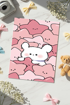 Printed 4K Ultra Gloss Metal Frame A3 Size | Hug Me Pink Print | 1.2mm Premium Thickness Wall Frame (12x18 Inches)