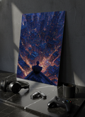 Printed 4K Ultra Gloss Metal Frame A3 Size | Spider-Man Rooftop Aura Print | 1.2mm Premium Thickness Wall Frame (12x18 Inches)