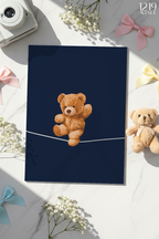 Printed 4K Ultra Gloss Metal Frame A3 Size | Bearly Holding Print | 1.2mm Premium Thickness Wall Frame (12x18 Inches)