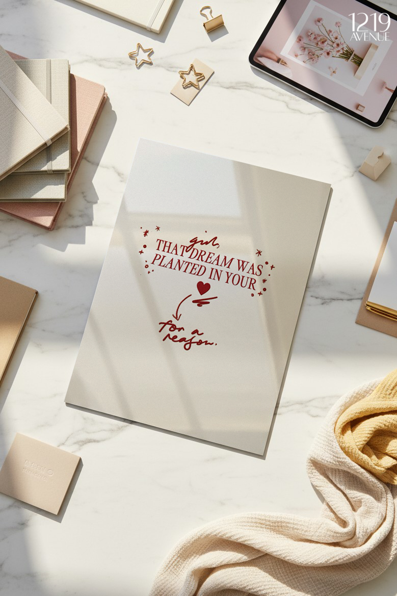 Printed 4K Ultra Gloss Metal Frame A3 Size | Dreams Planted Design | 1.2mm Premium Thickness Wall Frame (12x18 Inches)