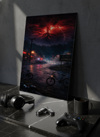 Printed 4K Ultra Gloss Metal Frame A3 Size | STRANGER THINGS-Unseen Layers Print | 1.2mm Premium Thickness Wall Frame (12x18 Inches)