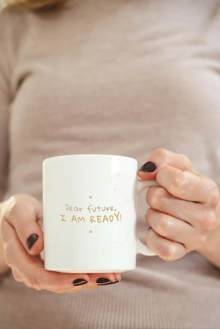 Ceramic Mug 350ml | Dear future I'm Ready Print | Pocket Picks Mugs