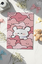 Printed 4K Ultra Gloss Metal Frame A3 Size | Hug Me Pink Print | 1.2mm Premium Thickness Wall Frame (12x18 Inches)