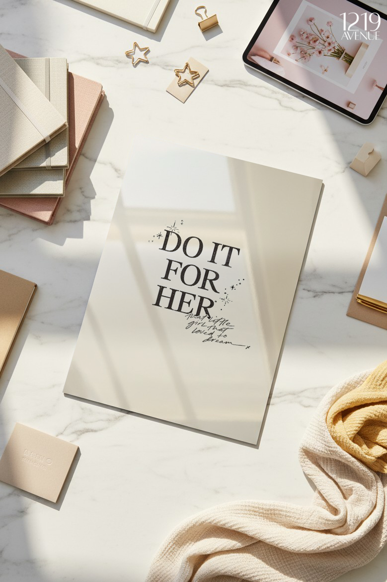 Printed 4K Ultra Gloss Metal Frame A3 Size | Do It For Her Design | 1.2mm Premium Thickness Wall Frame (12x18 Inches)