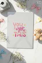 Printed 4K Ultra Gloss Metal Frame A3 Size | You Got This Print | 1.2mm Premium Thickness Wall Frame (12x18 Inches)