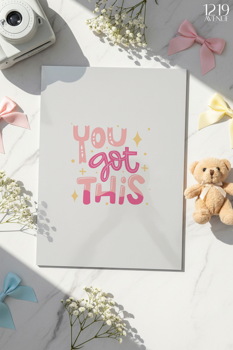 Printed 4K Ultra Gloss Metal Frame A3 Size | You Got This Print | 1.2mm Premium Thickness Wall Frame (12x18 Inches)