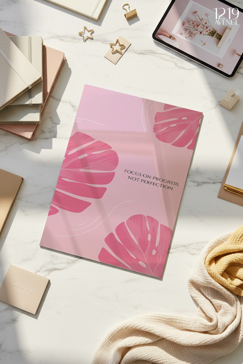 Printed 4K Ultra Gloss Metal Frame A3 Size | Focus On Progress Design | 1.2mm Premium Thickness Wall Frame (12x18 Inches)