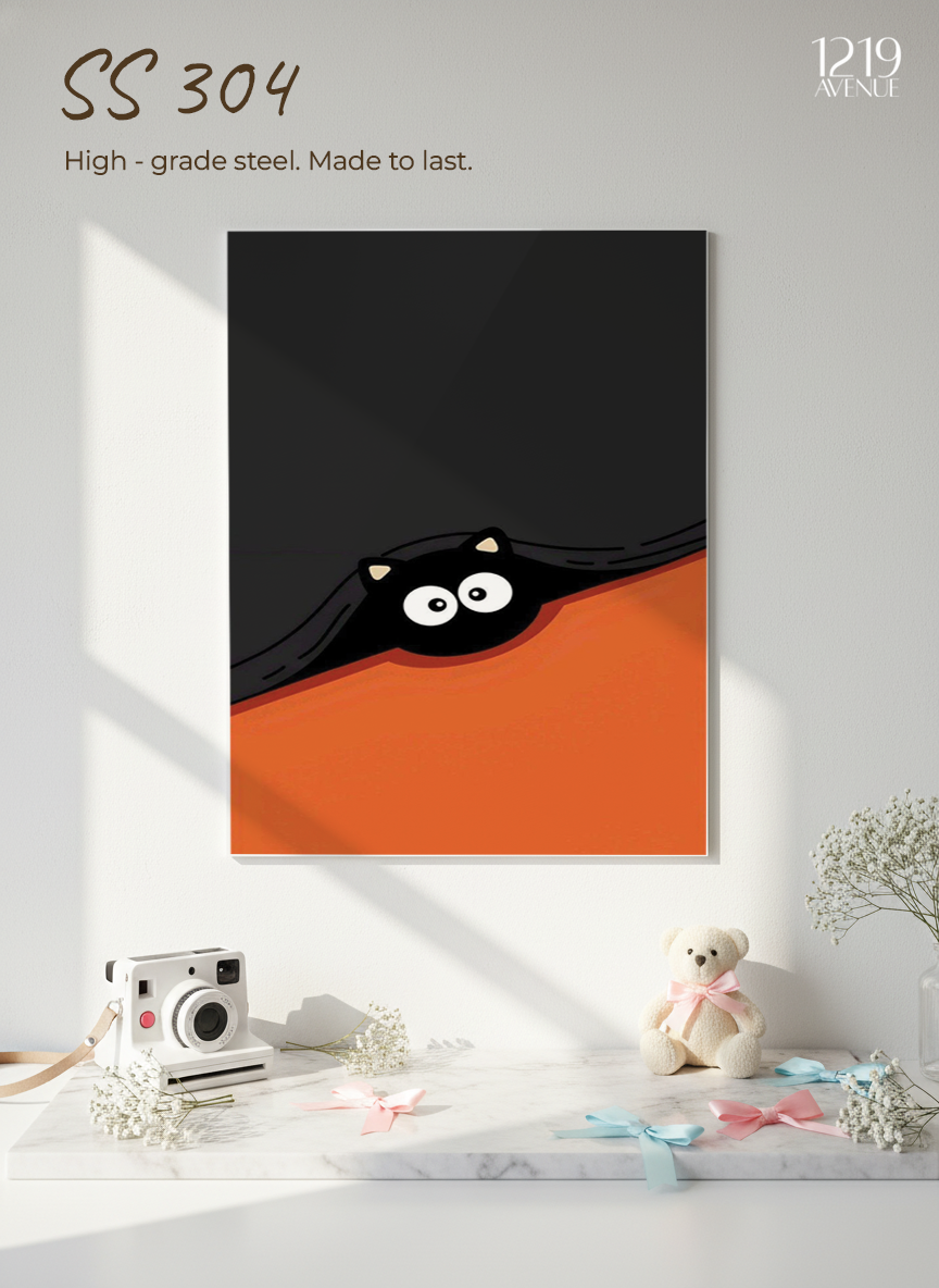Printed 4K Ultra Gloss Metal Frame A3 Size | Little Spy Print | 1.2mm Premium Thickness Wall Frame (12x18 Inches)