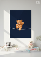 Printed 4K Ultra Gloss Metal Frame A3 Size | Bearly Holding Print | 1.2mm Premium Thickness Wall Frame (12x18 Inches)