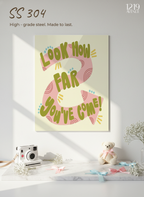 Printed 4K Ultra Gloss Metal Frame A3 Size | Tiny Steps Ahead Print | 1.2mm Premium Thickness Wall Frame (12x18 Inches)