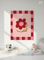 Printed 4K Ultra Gloss Metal Frame A3 Size | Flower Frame Print | 1.2mm Premium Thickness Wall Frame (12x18 Inches)