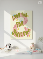 Printed 4K Ultra Gloss Metal Frame A3 Size | Tiny Steps Ahead Print | 1.2mm Premium Thickness Wall Frame (12x18 Inches)