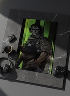 Printed 4K Ultra Gloss Metal Frame A3 Size | War Mode Activated Print | 1.2mm Premium Thickness Wall Frame (12x18 Inches)