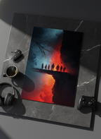 Printed 4K Ultra Gloss Metal Frame A3 Size | STRANGER THINGS-Parralel Edge Print | 1.2mm Premium Thickness Wall Frame (12x18 Inches)