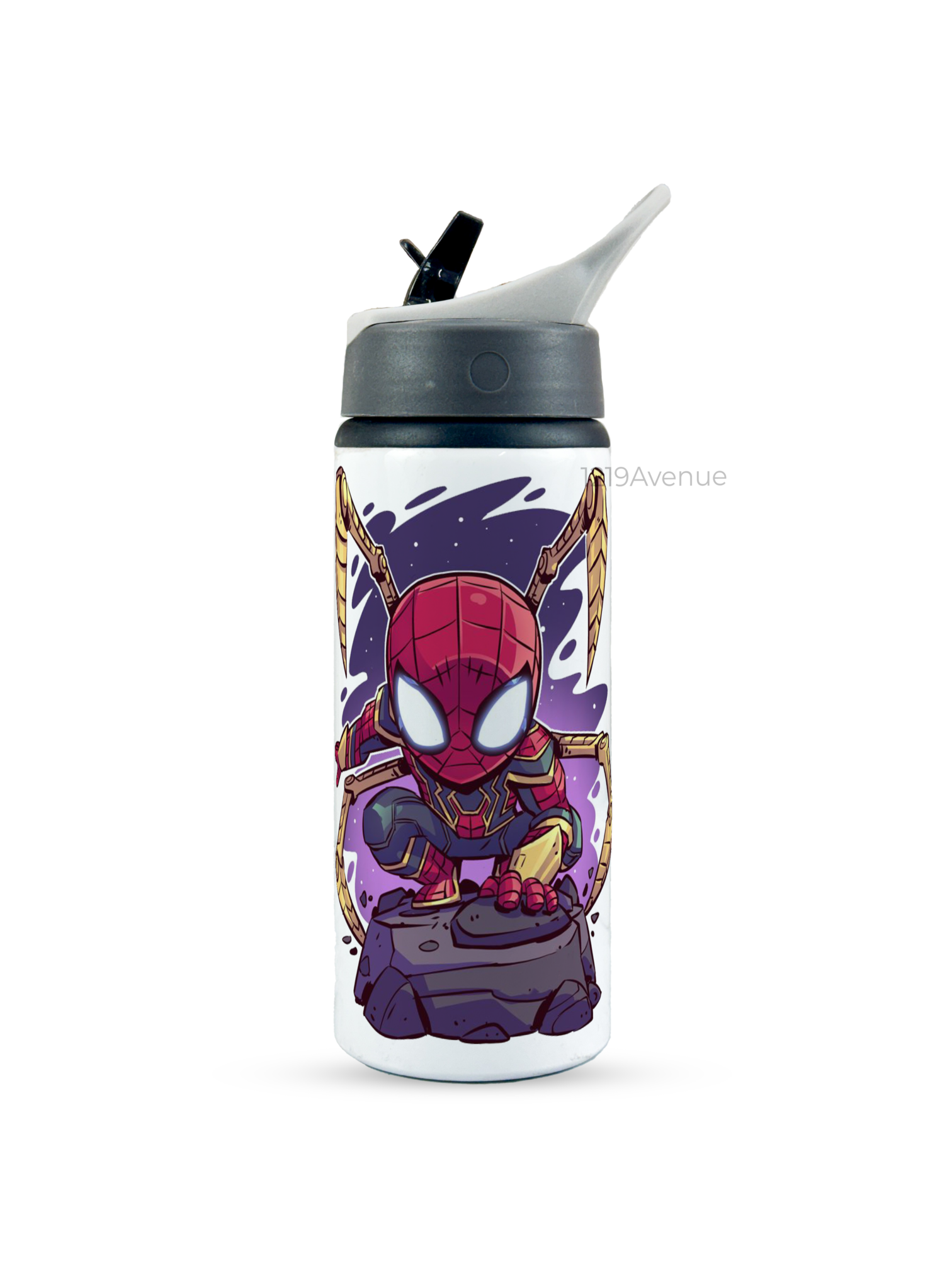 750ml Printed Fun-Sip Water Bottle | Go Spidy Print | For Kids, School, Sports | Sipper Bottle with Carry Handle, Durable & Stylish 1219 Avenue