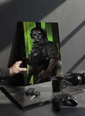 Printed 4K Ultra Gloss Metal Frame A3 Size | War Mode Activated Print | 1.2mm Premium Thickness Wall Frame (12x18 Inches)