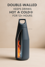 Personalized Nuvra Geo-Dash Insulated Bottles 12hrs+ Hot and Cold |Premium Gifting | 580ml and 1100ml | 1 litre capacity