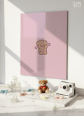 Printed 4K Ultra Gloss Metal Frame A3 Size | Lil Bear Love Print | 1.2mm Premium Thickness Wall Frame (12x18 Inches)
