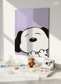 Printed 4K Ultra Gloss Metal Frame A3 Size | Sleepy Pup Print | 1.2mm Premium Thickness Wall Frame (12x18 Inches)