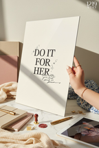 Printed 4K Ultra Gloss Metal Frame A3 Size | For Her Print | 1.2mm Premium Thickness Wall Frame (12x18 Inches)