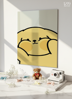 Printed 4K Ultra Gloss Metal Frame A3 Size | Chubby Cheeks Print | 1.2mm Premium Thickness Wall Frame (12x18 Inches)