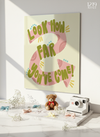 Printed 4K Ultra Gloss Metal Frame A3 Size | Tiny Steps Ahead Print | 1.2mm Premium Thickness Wall Frame (12x18 Inches)