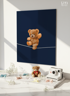 Printed 4K Ultra Gloss Metal Frame A3 Size | Bearly Holding Print | 1.2mm Premium Thickness Wall Frame (12x18 Inches)