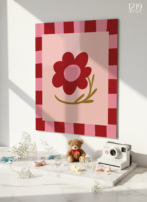 Printed 4K Ultra Gloss Metal Frame A3 Size | Flower Frame Print | 1.2mm Premium Thickness Wall Frame (12x18 Inches)