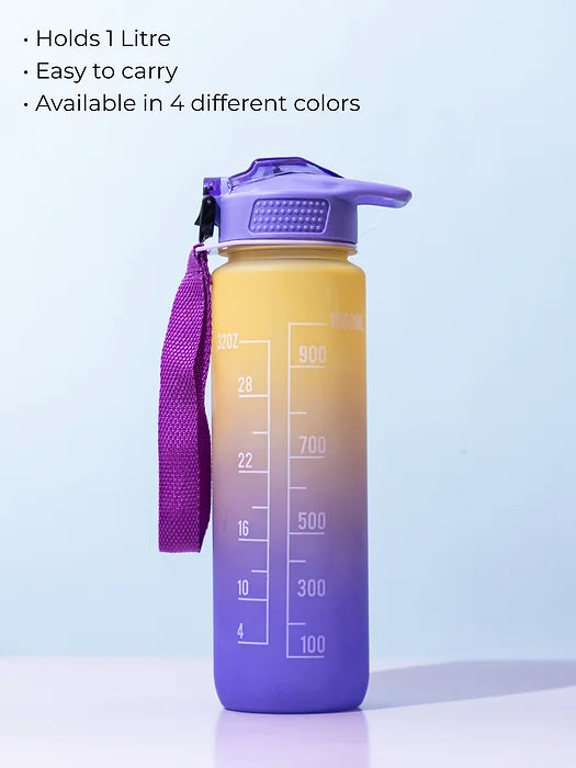 1219 Avenue 1000ml Hydra Motivational Bottle | Stay Hydrated | Silicon Bottles