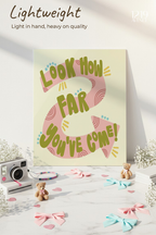 Printed 4K Ultra Gloss Metal Frame A3 Size | Tiny Steps Ahead Print | 1.2mm Premium Thickness Wall Frame (12x18 Inches)