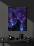 Printed 4K Ultra Gloss Metal Frame A3 Size | Batman Gotham Nights Print | 1.2mm Premium Thickness Wall Frame (12x18 Inches)
