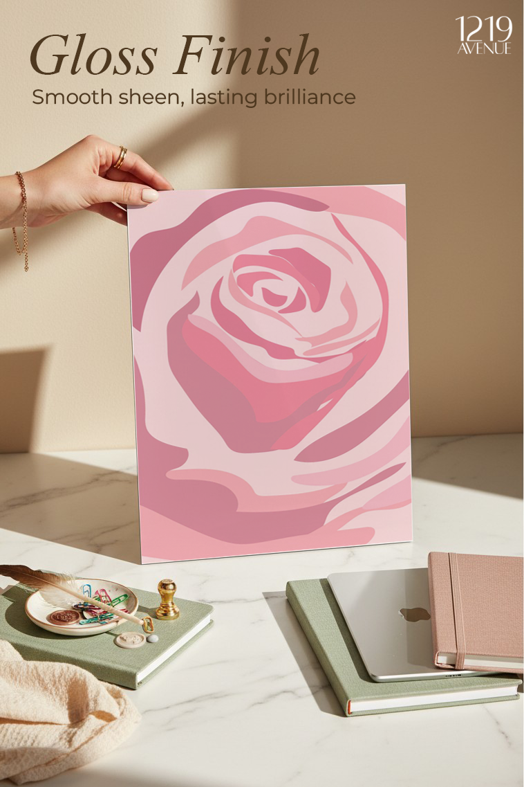 Printed 4K Ultra Gloss Metal Frame A3 Size | Endless Rose Print | 1.2mm Premium Thickness Wall Frame (12x18 Inches)
