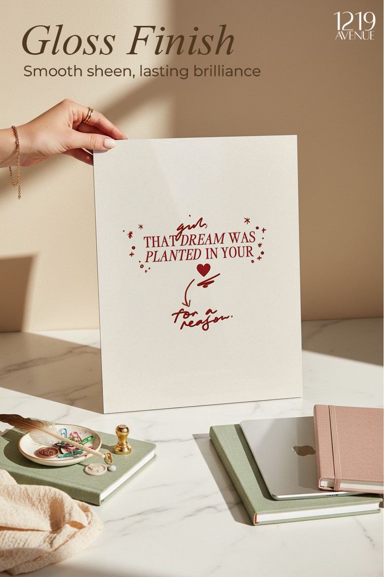 Printed 4K Ultra Gloss Metal Frame A3 Size | Planted Dreams Print | 1.2mm Premium Thickness Wall Frame (12x18 Inches)