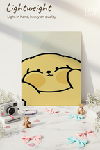 Printed 4K Ultra Gloss Metal Frame A3 Size | Chubby Cheeks Print | 1.2mm Premium Thickness Wall Frame (12x18 Inches)