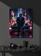 Printed 4K Ultra Gloss Metal Frame A3 Size | Midnight Mafia Vibes Print | 1.2mm Premium Thickness Wall Frame (12x18 Inches)