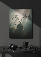 Printed 4K Ultra Gloss Metal Frame A3 Size | Spirit of the Samurai Print | 1.2mm Premium Thickness Wall Frame (12x18 Inches)