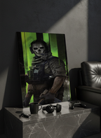 Printed 4K Ultra Gloss Metal Frame A3 Size | War Mode Activated Print | 1.2mm Premium Thickness Wall Frame (12x18 Inches)