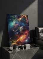 Printed 4K Ultra Gloss Metal Frame A3 Size | Cosmic Dreamscape Print | 1.2mm Premium Thickness Wall Frame (12x18 Inches)