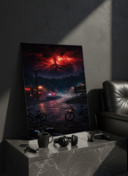 Printed 4K Ultra Gloss Metal Frame A3 Size | STRANGER THINGS-Unseen Layers Print | 1.2mm Premium Thickness Wall Frame (12x18 Inches)