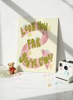 Printed 4K Ultra Gloss Metal Frame A3 Size | Tiny Steps Ahead Print | 1.2mm Premium Thickness Wall Frame (12x18 Inches)