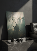 Printed 4K Ultra Gloss Metal Frame A3 Size | Spirit of the Samurai Print | 1.2mm Premium Thickness Wall Frame (12x18 Inches)