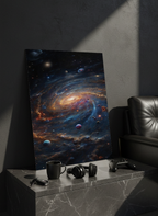 Printed 4K Ultra Gloss Metal Frame A3 Size | Cosmic Infinity Vibes Print | 1.2mm Premium Thickness Wall Frame (12x18 Inches)