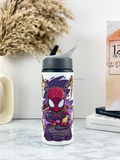 750mlPrinted Fun-Sip Water Bottle | Go Spidy Print | For Kids, School, Sports | Sipper Bottle with Carry Handle, Durable & Stylish
