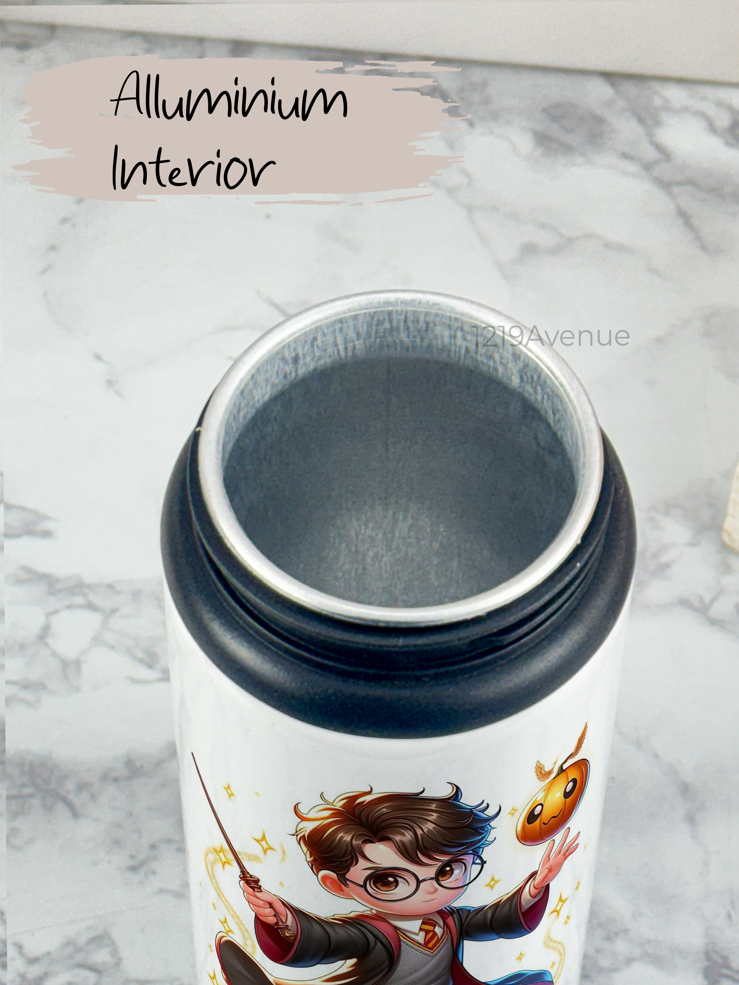 750ml Printed Fun-Sip Water Bottle | Harry Porter Cute Print | For Kids, School, Sports | Sipper Bottle with Carry Handle, Durable & Stylish